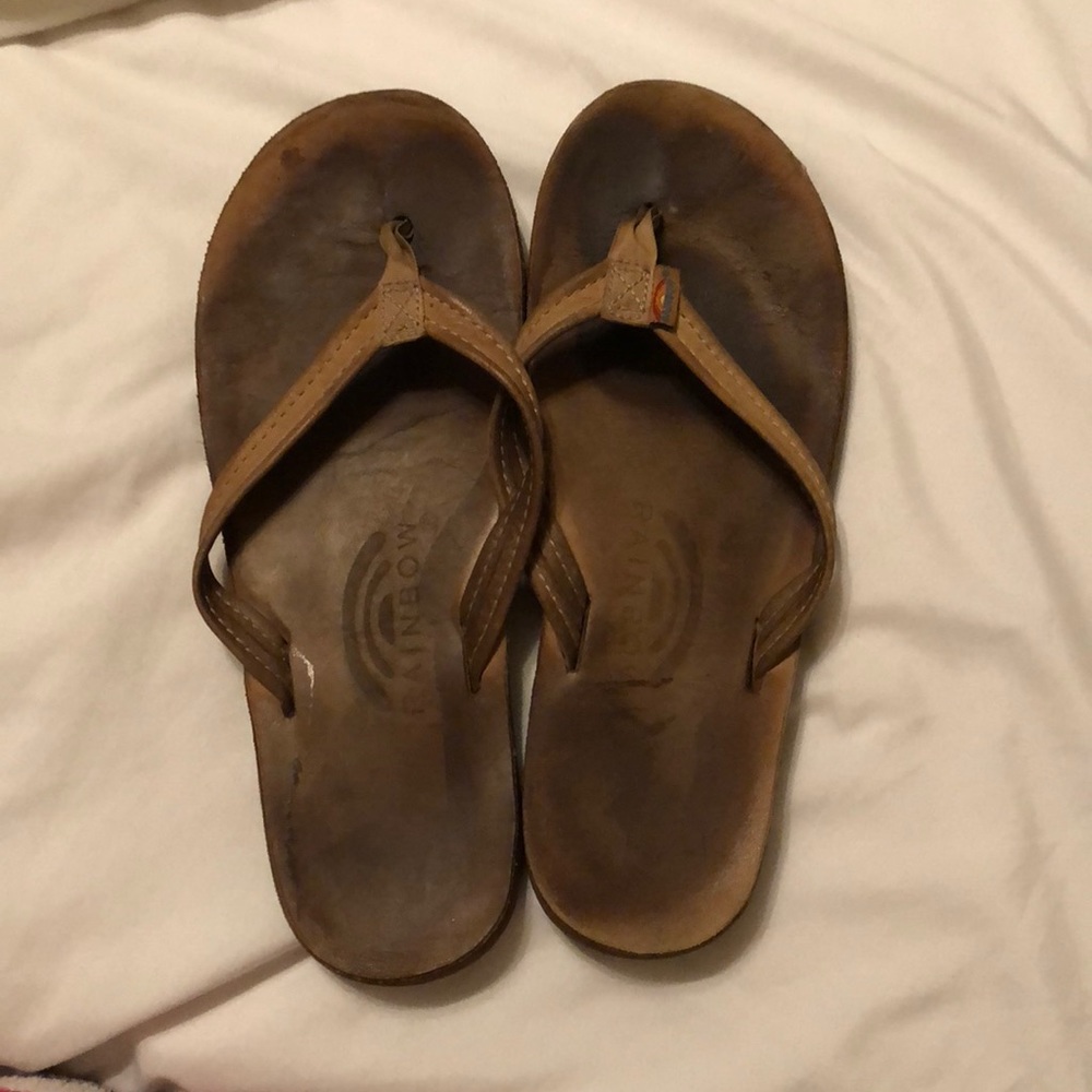 rainbow flip flops